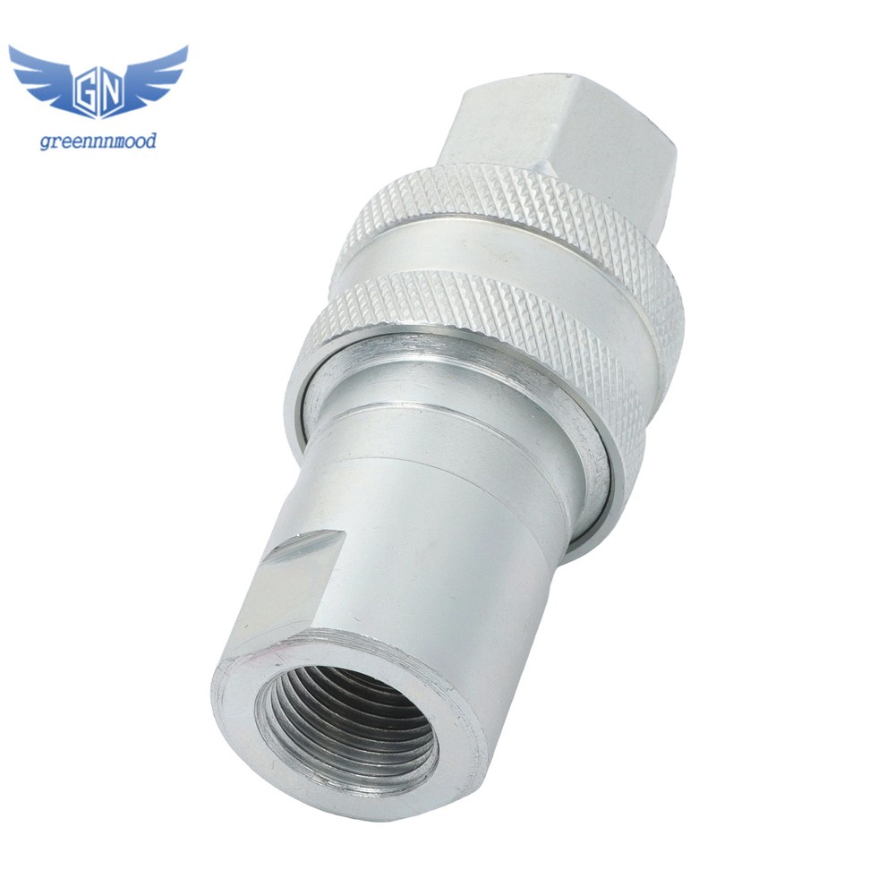 3/8" Ag ISO 5675 Hydraulic Quick Connect Couplers with Dust Caps,3/8" NPT Thread