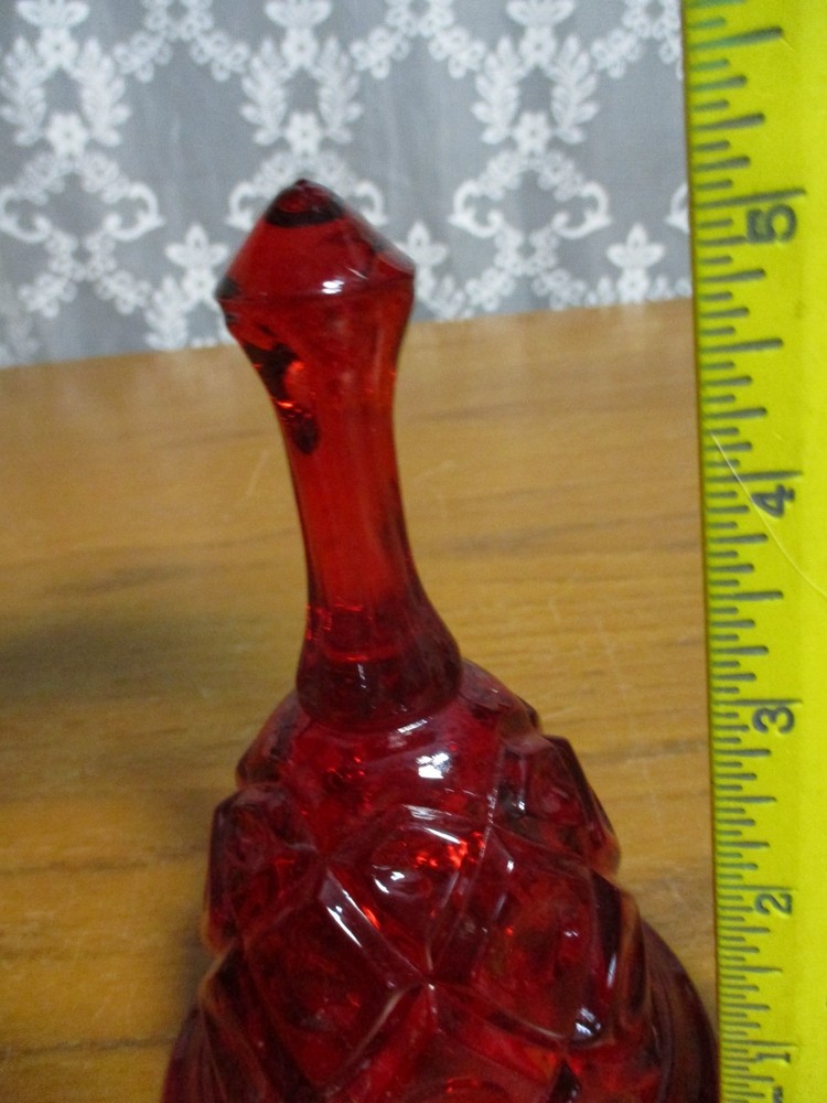 Viking RUBY RED Cadmium Glass Bell Georgian Thumbprint