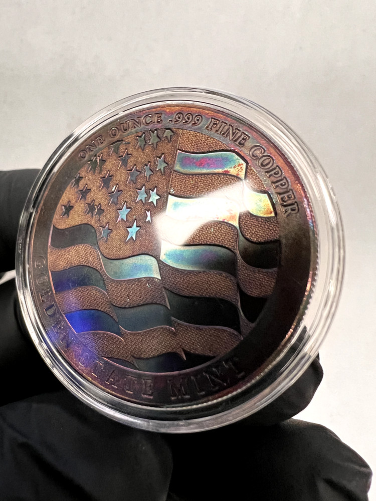 Monster Rainbow 🌈 Toned Copper Rounds, Strength, Freedom & Pride, Eagle Copper