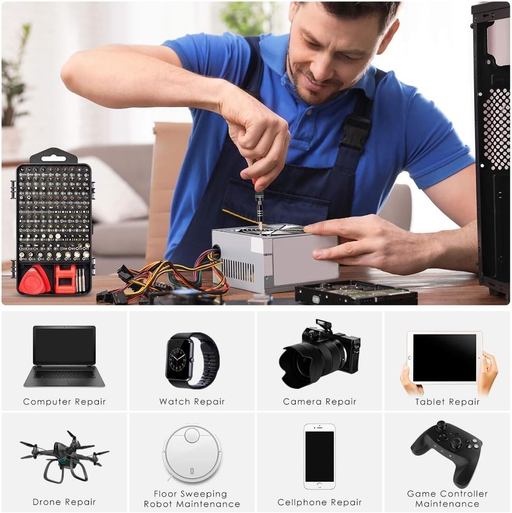 Magnetic Precision Screwdriver Set for iPhone, PC, Nintendo