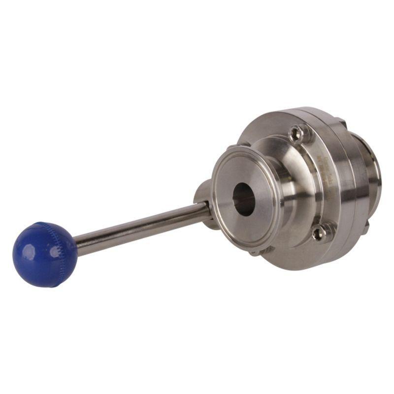 Sanitary Butterfly Valve | Tri Clamp 3/4 inch Pull Handle/EPDM Seat (2 Pack)