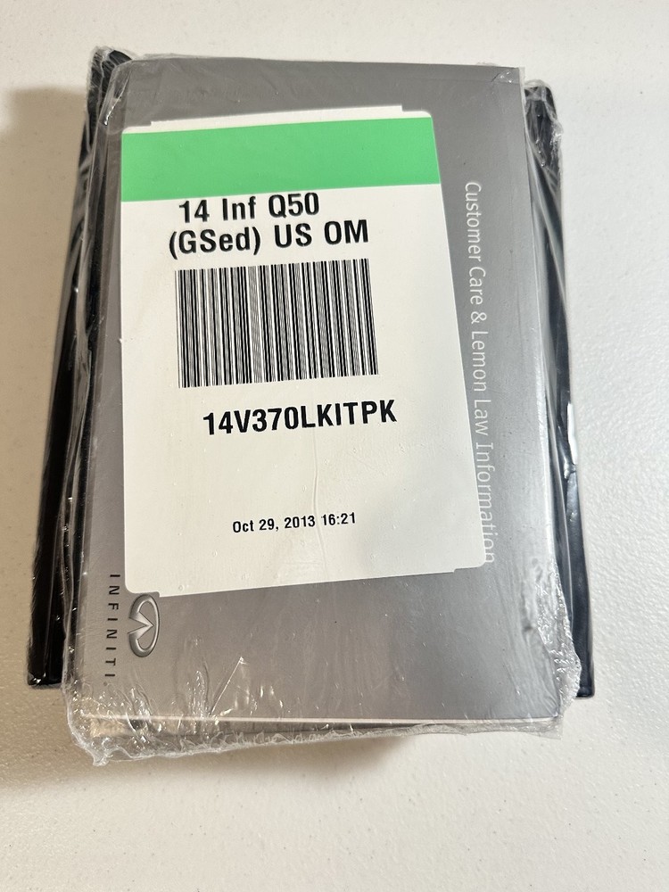2014 Infiniti Q50 Owner's Manual Set