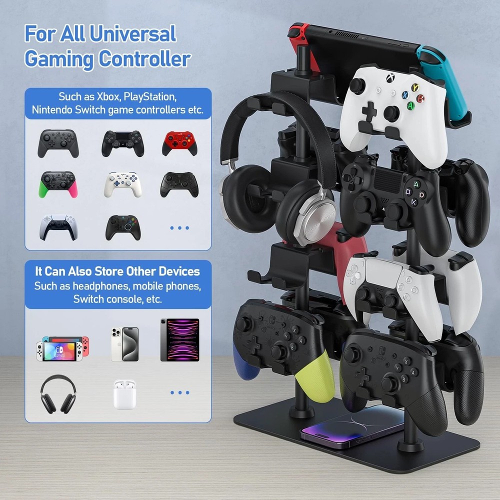 Controller Holder for 16 Xbox PS5 PS4 Gaming Controller, Video Game Controlle...
