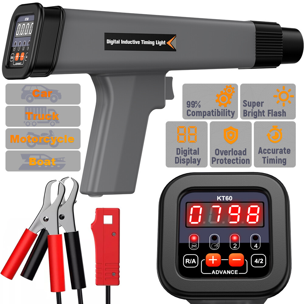 Digital Timing Light Gun Automotive Engine Inductive Ignition 2&4 Stroke