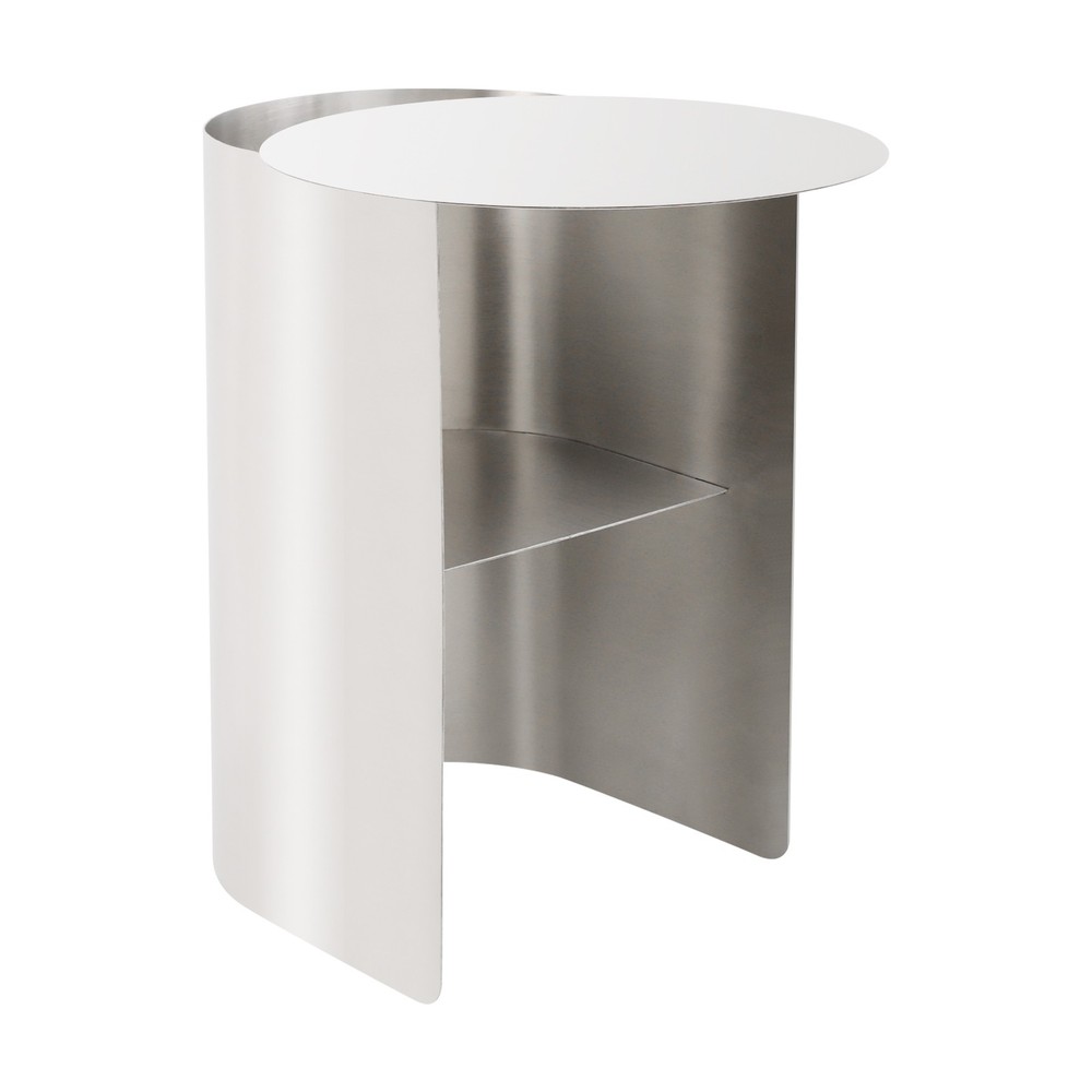 Silver Side Table For Home Sofa Side Stainless Steel Modern Accent Table