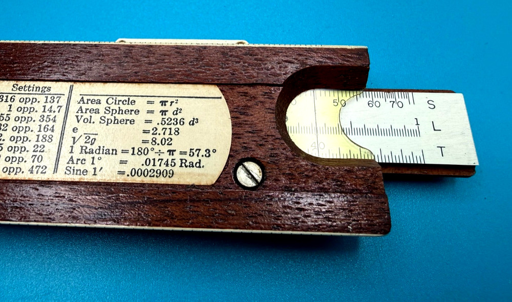 K&E N4053-3 Polyphase Slide Rule, Black Case, Original Box