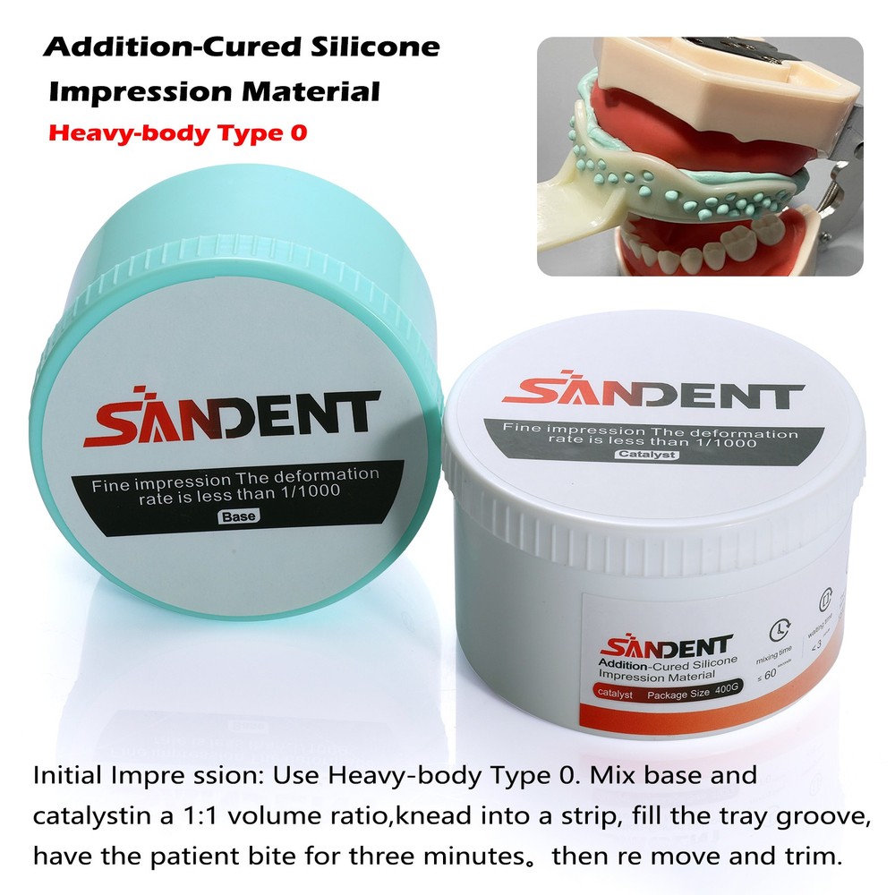 Dental Silicone Impression Material Putty Base+Catalyst+Light Body