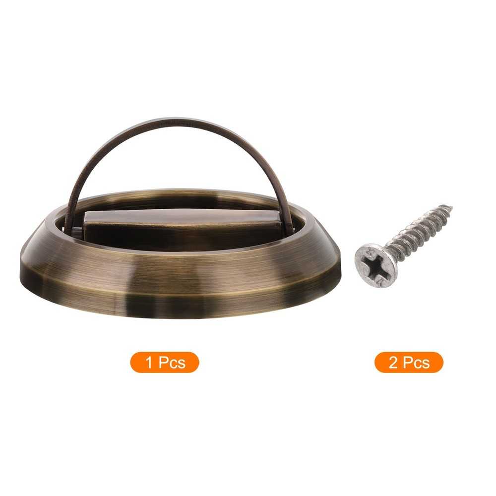 Round Pull Ring, 1pcs 3" - Stainless Steel Ring Flush Pull with Screws (Bronze)