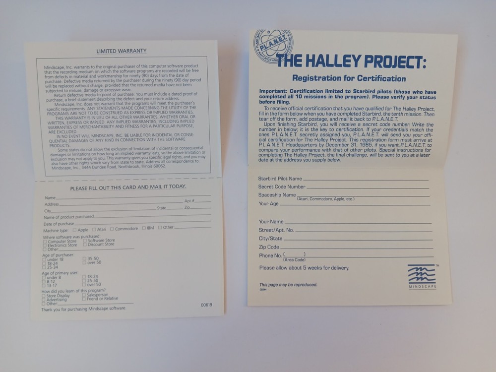 Commodore 64 The Halley Project Mission In Solar System Software Tested/Works
