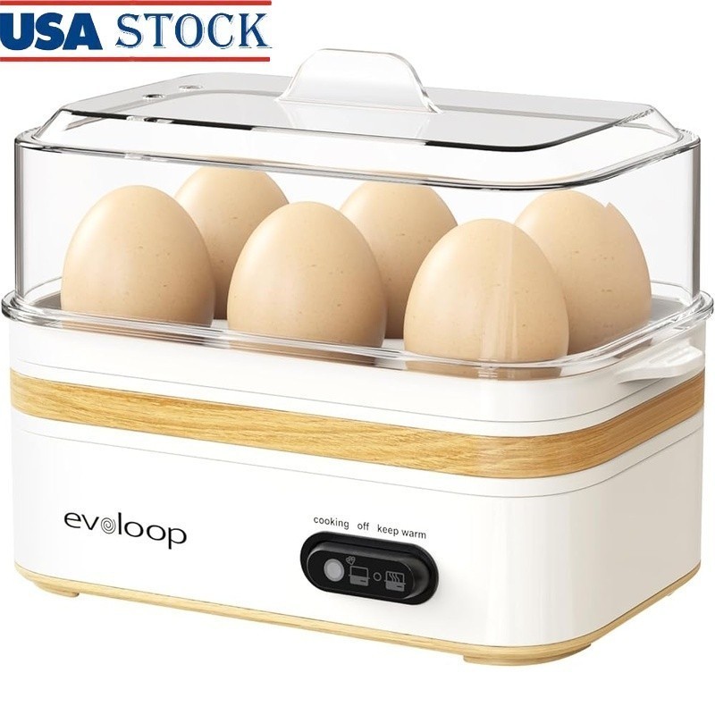 Multi Functional Egg Cooker 6 Egg Capacity Easy Clean Rapid Boiled Eggs New