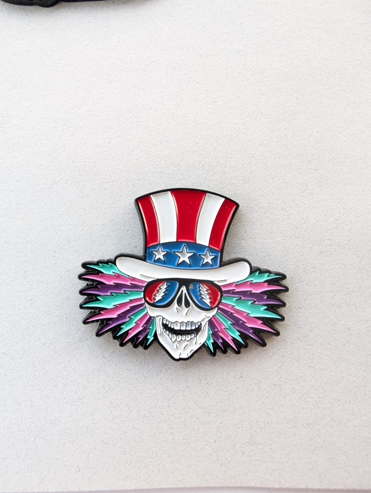 Grateful Dead Uncle Sam Pin. Purple/Blue