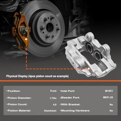 Front Brake Caliper with Bracket Front Left / Right-2007-2012 MBz S550