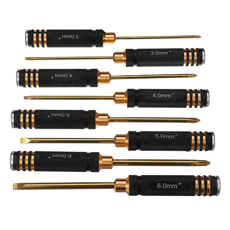 16Pcs Hex Phillips Screw Nut Flat Hexagonal Screwdriver Steel Set RC Model