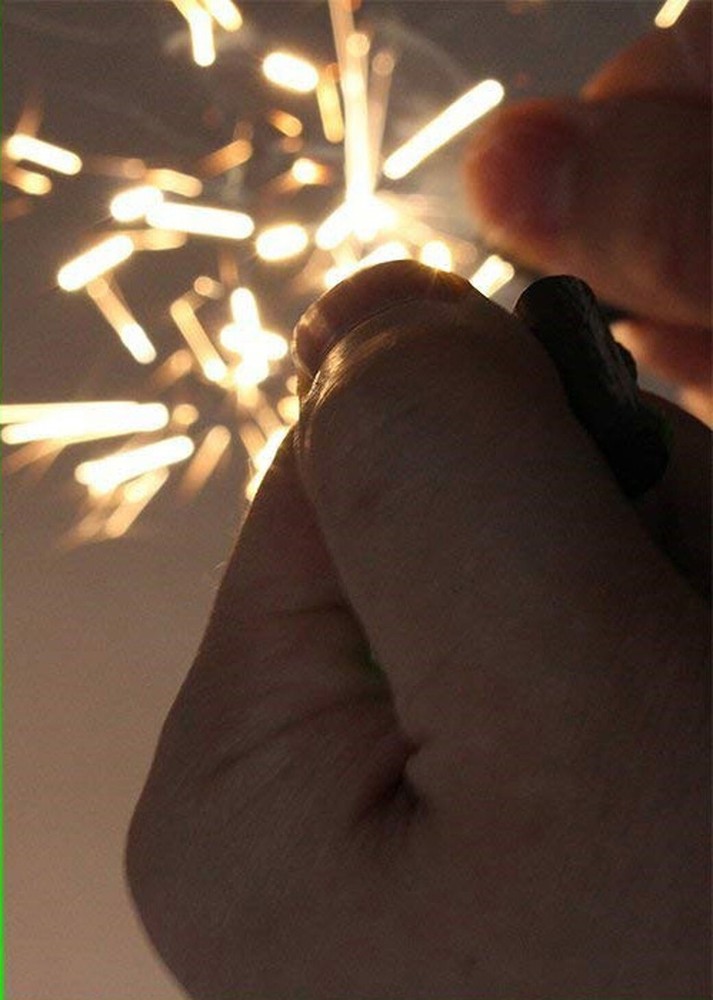 Fire Starter Bracelet Black Survival Paracord Adjustable & EZ Deploy!!