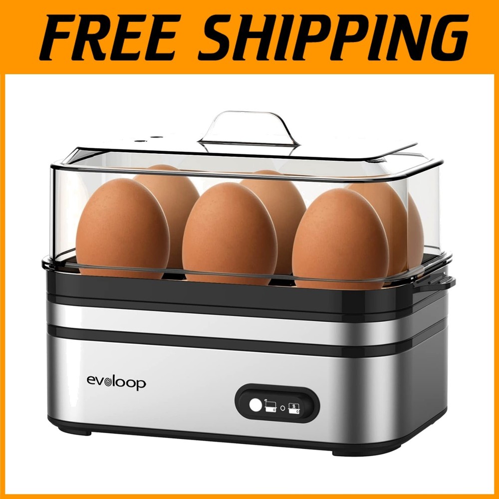 Quick 6 Eggs Capacity Egg Cooker - Soft, Medium, Hard Boiled