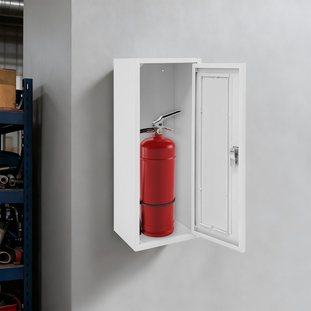 Heavy Duty Fire Extinguisher Holder Wall-mounted Fire Extinguisher Cabinet White