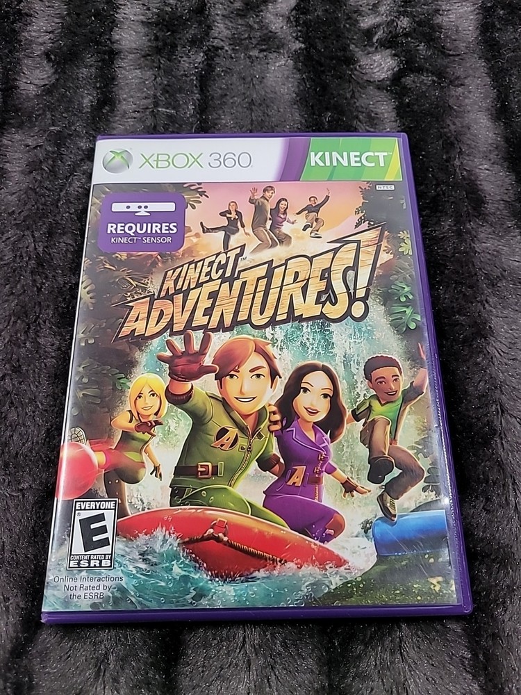 Xbox 360 Kinect Sensor 1414 With Kinect Adventures Game CIB