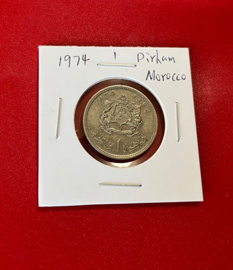 1974 1 DIRHAM MOROCCO COIN - NICE WORLD COIN !!!