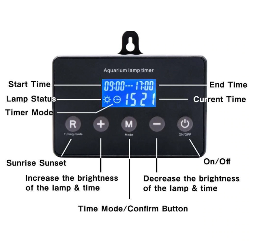 Aquarium Light LED Dimmer Timer Controller Fish Tank Sunrise Sunset Modulator AU