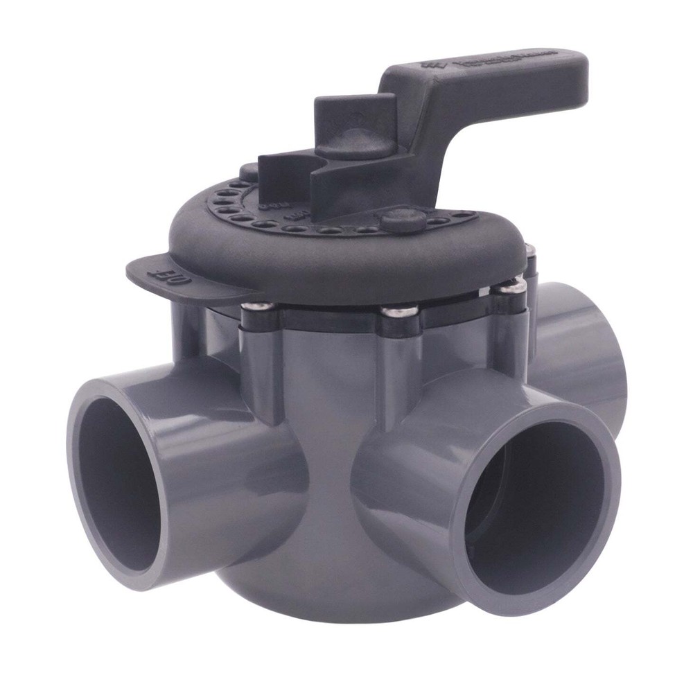 Pentair 3-Port Diverter Valve, PVC, Positive Seal. 1-1/2"-2"