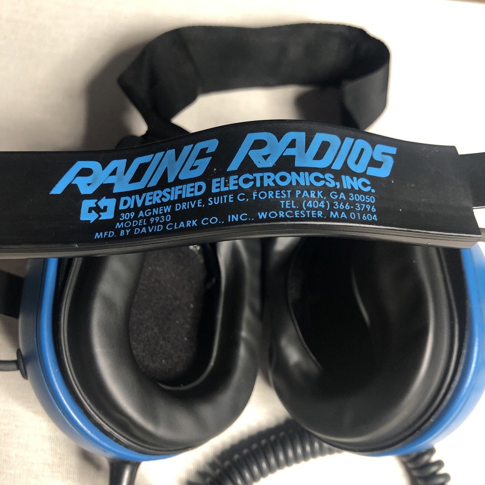 Racing Radios Diversified Electronics Headset 9930 Blue And Black / Tested