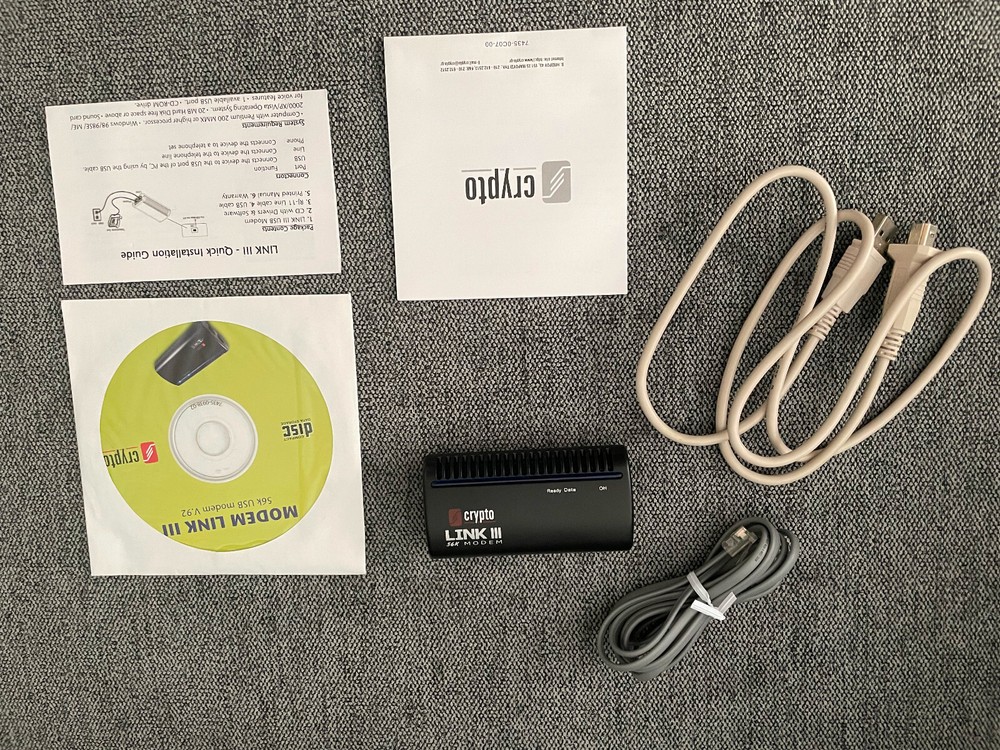Crypto Link III usb modem 56k V.92