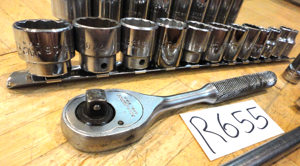 PROTO TOOLS 25 PIECE 3/8 DR. SAE. GENERAL SERVICE SET WITH SHORT & DEEP SOCKETS