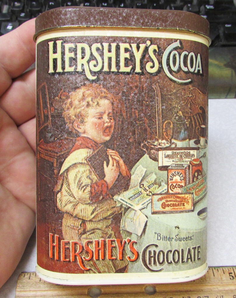 Hersheys cocoa 1984 collectors tin (EMPTY) Great old graphics, Kitchen decor