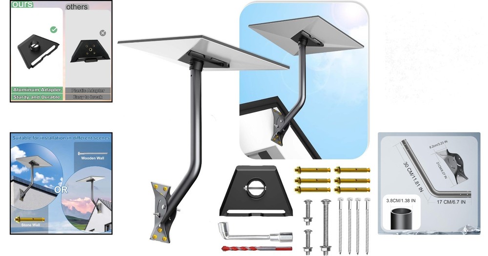 Lightweight Adjustable Wall Mount for Starlink Gen 3 – Complete Accessory Kit