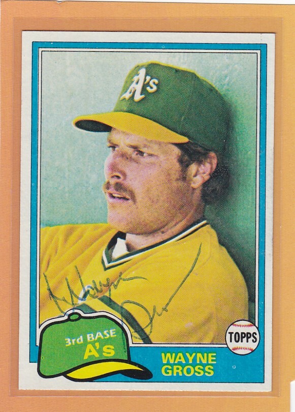 WAYNE GROSS AUTOGRAPH A'S BASEBALL *077