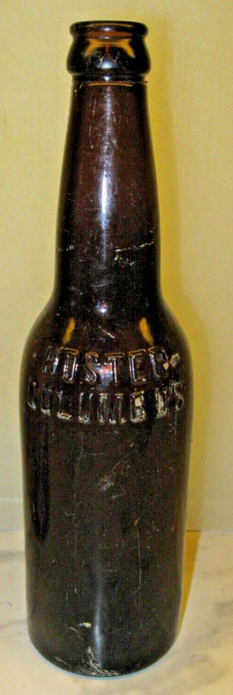 Antique HOSTER COLUMBUS BEER BOTTLE AMBER