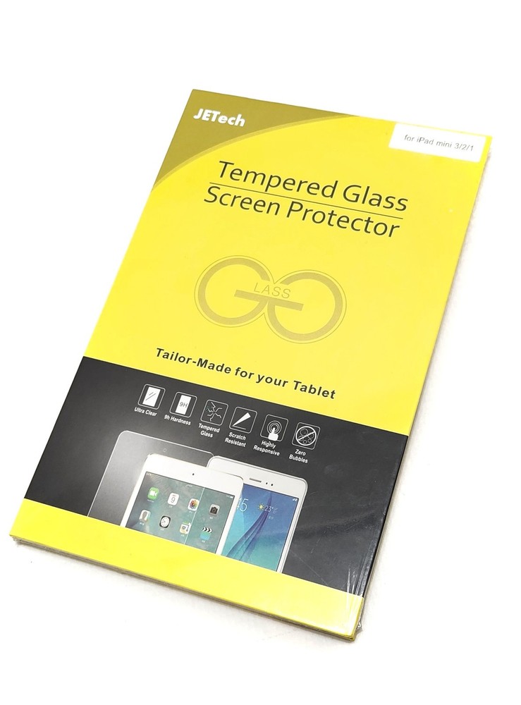 JETech Tempered Glass Screen Protector for iPad Mini 1/2/3 - New