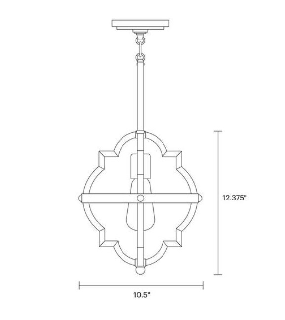 Generation Lighting Socorro 1 -Light Stardust Rustic Hanging Mini Pendant