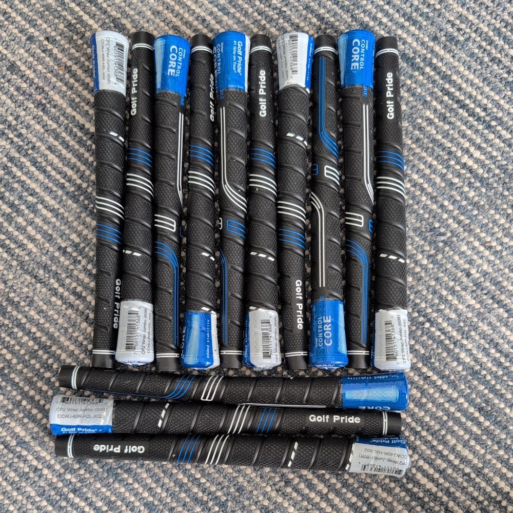 CP2 Wrap Control Core Golf Grips - Jumbo Oversize - Black/Blue - 13 Piece Set