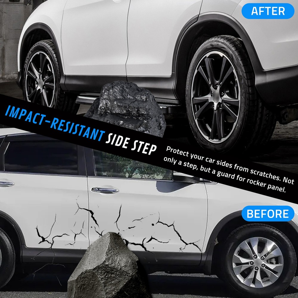 2Pcs OE-Style Running Boards for 2012-2016 HONDA CRV Regtangular Side Steps Bars