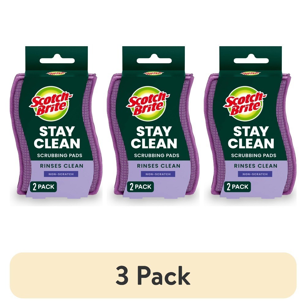 (3 pack) Dobie Stay Clean Scrubbers, 2 Count
