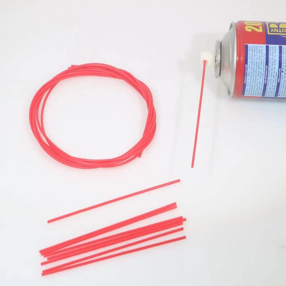 Spray Can Replacement Straws, Replacement Spray Can Extension Straw,Red Plastic
