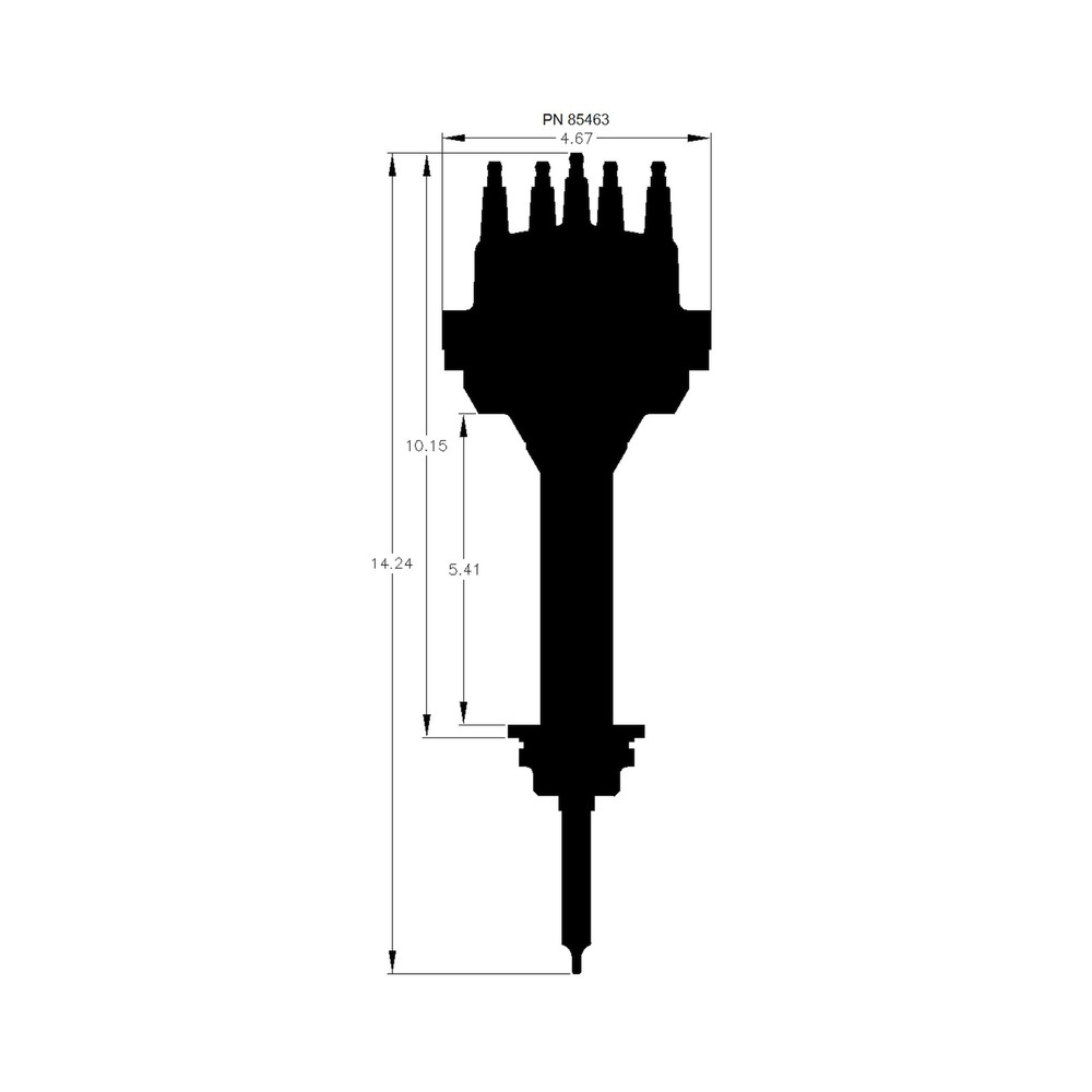 85463 MSD Black Chrysler 426, 440 Pro-Billet Distributor