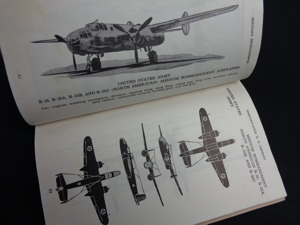 WW2 US WAR DEPT GUIDE "MILITARY INTELLIGENCE" (US Govt AIRCRAFT IDENTIFICATION)