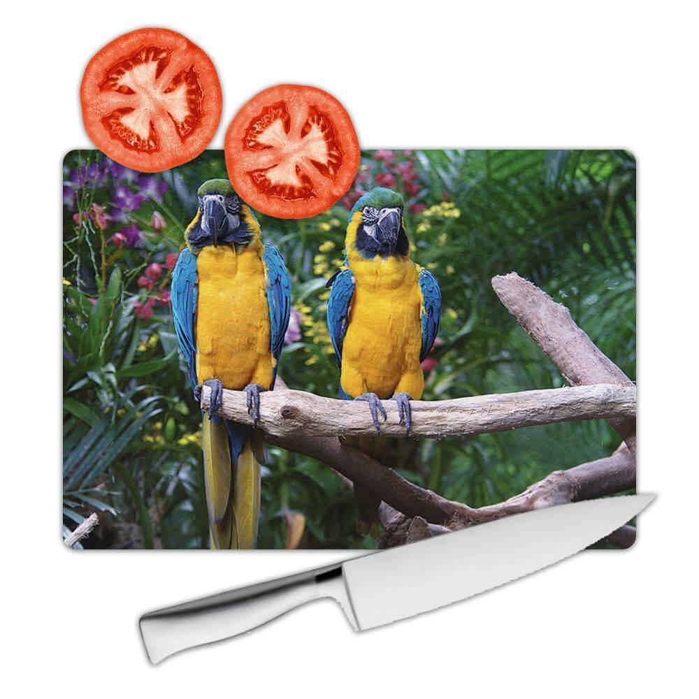 Gift Cutting Board : Macaw Parrot Bird Animal Cute Ecology Nature Aviary
