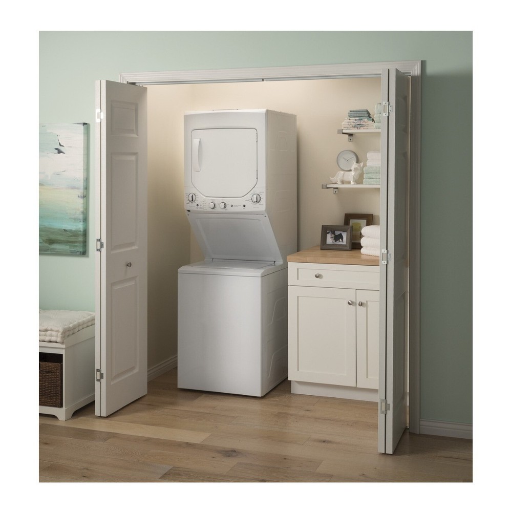 GE Unitized Spacemaker 2.3 Cu Ft Washer 4.4 Cu Ft Electric Dryer Combo