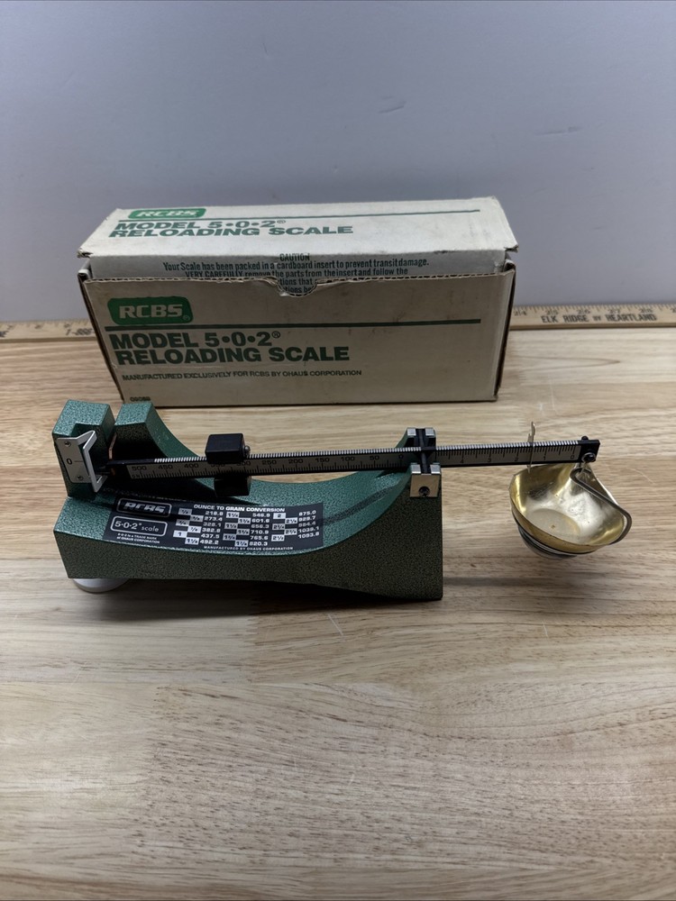 RCBS Model 5-0-2 Reloading Scale Beam Powder Scale w/ Box