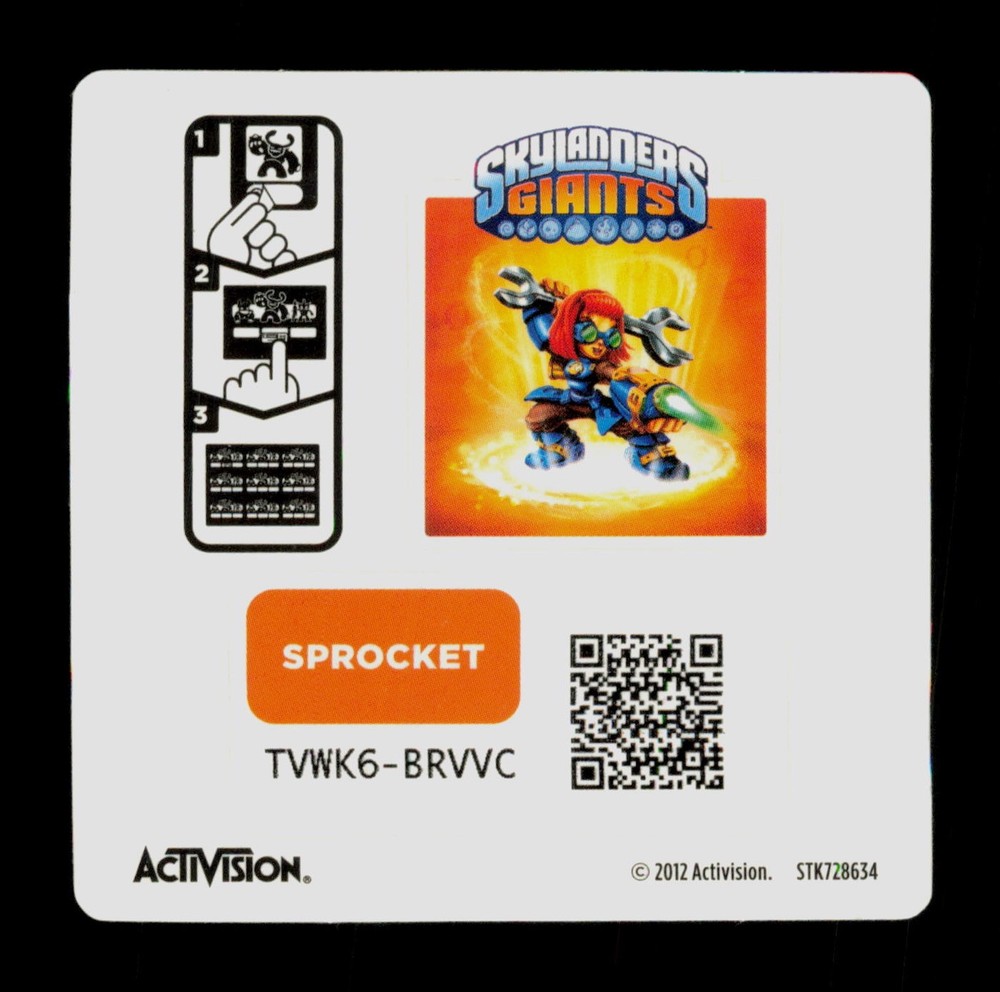 Sprocket Skylanders Giants 2012 Activision Sticker