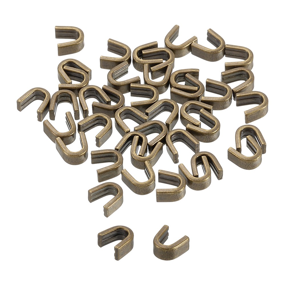80Pcs #5 U Shape Top Stopper Closed-end Zipper Slider, Bronze