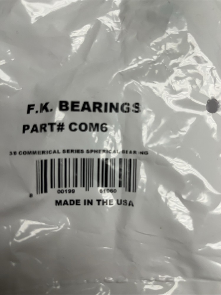 COM 6 SPHERICAL BEARING 3/8" HOLE .8125 OD