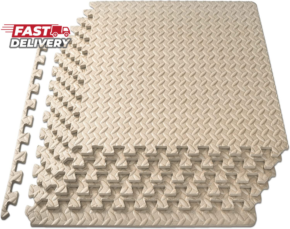 Prosourcefit Puzzle Exercise Mat ½ In, EVA Interlocking Foam Floor Tiles for Hom