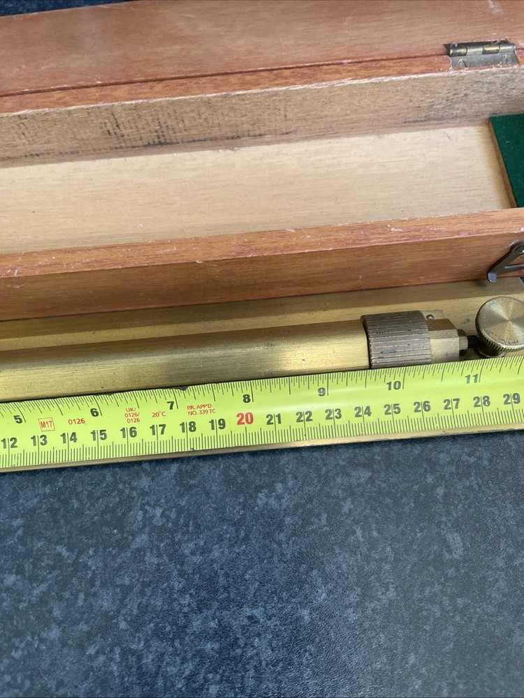 Brass Parallel Ruler Nautical Boxed Props Display