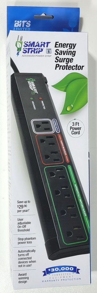 Smart Strip ECG-7MVR Energy Saving Surge Protector with Autoswitching Technology