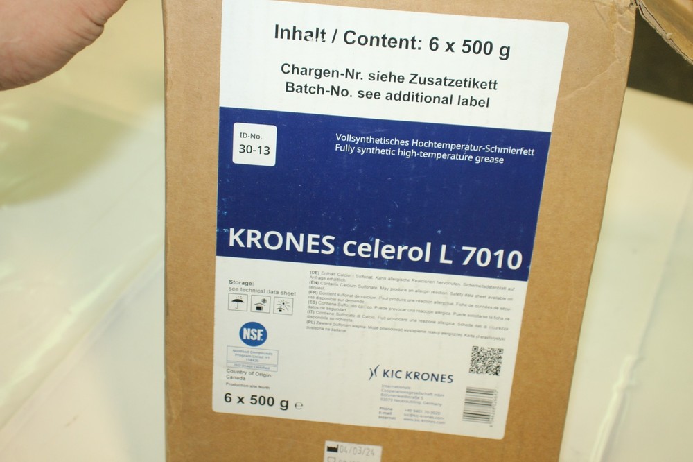 6 Pack of Krones Celerol L 7010 High Temperature Grease