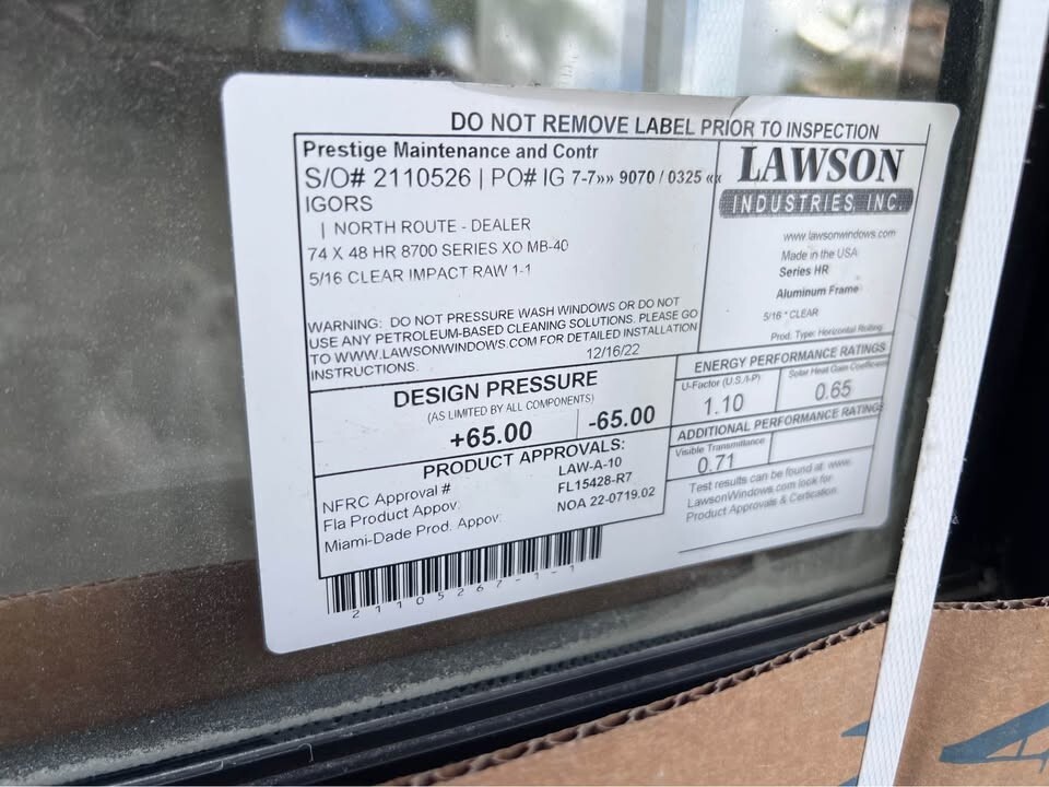 Lawson Hurricane Guard Impact Window